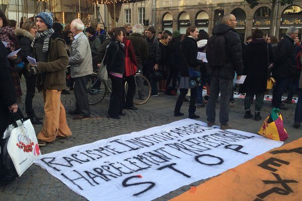 Le point de départ de la manifestation Place de la Mairie