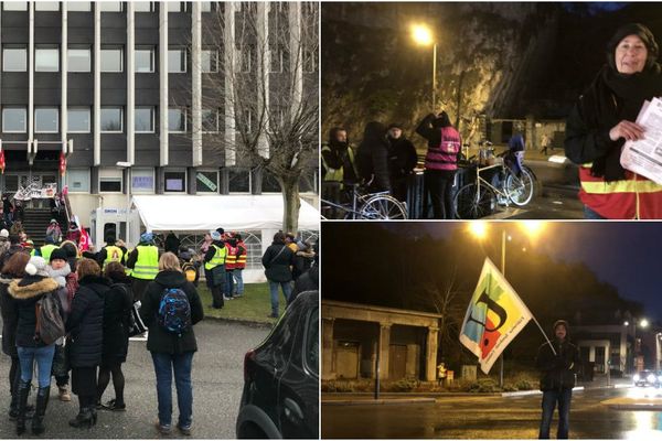 Les opposants à la réforme des retraites ont organisé des opérations de tractage et de blocage à Grenoble ce vendredi matin