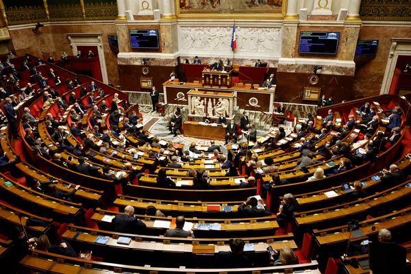 L'hémicycle de l'Assemblée nationale à Paris.