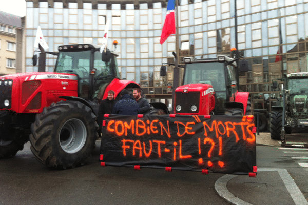 Manifestation des agriculteurs à Chartres (Eure-et-Loir)  - 2 février 2016