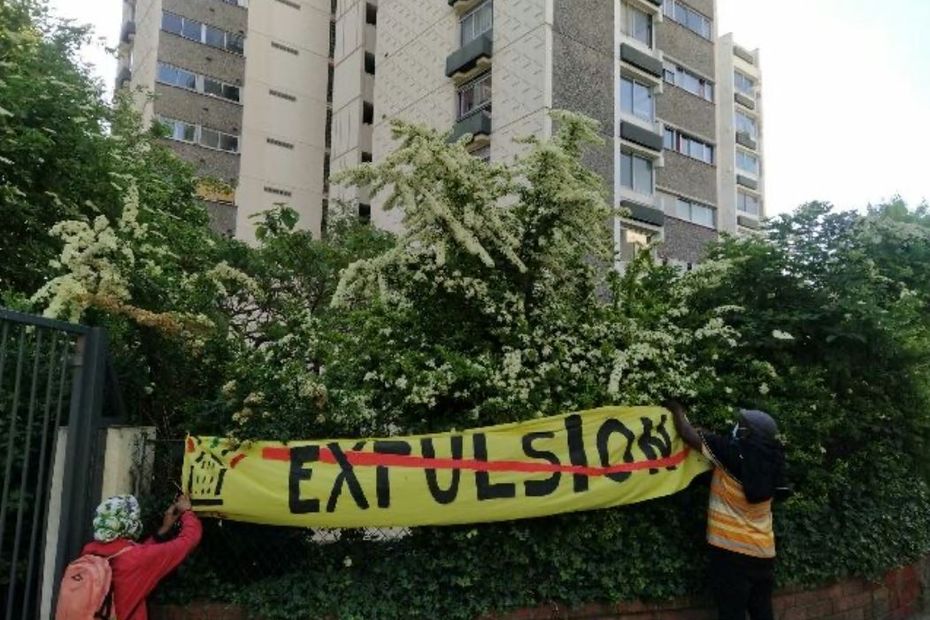 the town hall briefly occupied by the DAL against the eviction of tenants