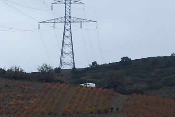 Le lieu de l'accident à Maury près de Rivesaltes