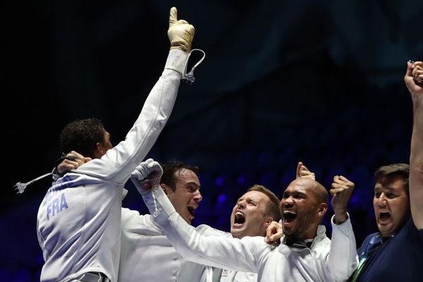 Les épéistes français Yannick Borel, Daniel Jerent, Ronan Gustin et Alexandre Bardenet sont devenus champions du monde par équipes lundi 22 juillet 2019.