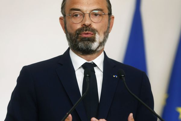 Le Premier ministre, Edouard Philippe, lors d'une conférence de presse à Matignon sur l'épidémie de Covid-19, le 19 avril.