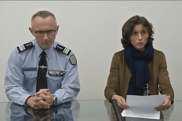 Christophe Tomc, commandant de la compagnie de gendarmerie de Pontivy, et Laureline Peyrefitte, procureure de la République de Lorient