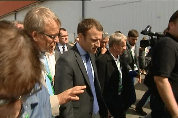 Emmanuel Macron en visite au Space