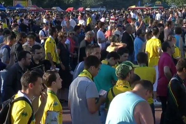 Les supporters du FC Nantes avant le match contre Bastia