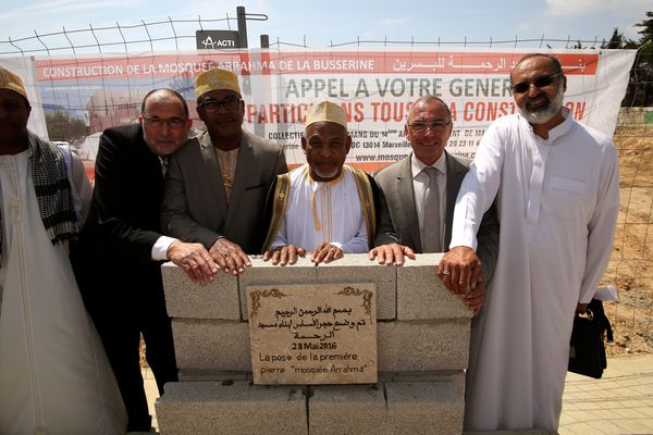 Pose de la première pierre de la mosquée de la Busserine (le 28 mai 2016)