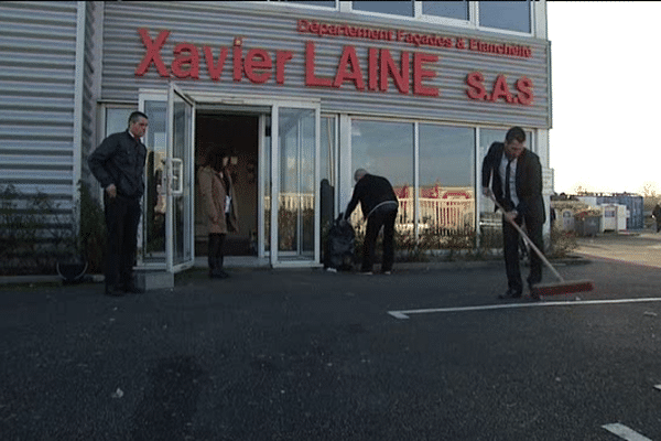 Lendemain de fête à l'usine Lainé. Dimanche 25 janvier 2015.