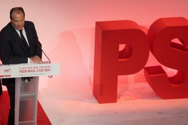 Le premier secrétaire du PS, Jean-Christophe Cambadélis, le 8 septembre 2015 au siège de son parti à Paris. 