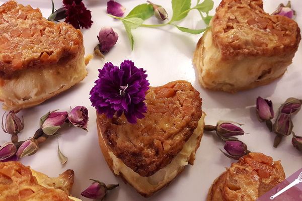 Les coeurs de clafoutis aux pommes et patates douces