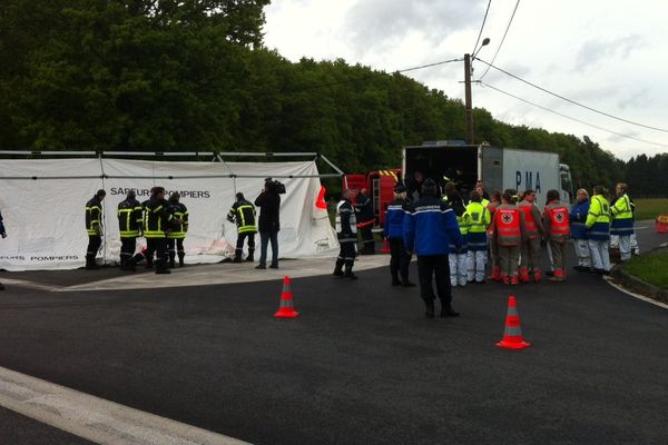 Installation du poste médical avancé M. Meuneveaux