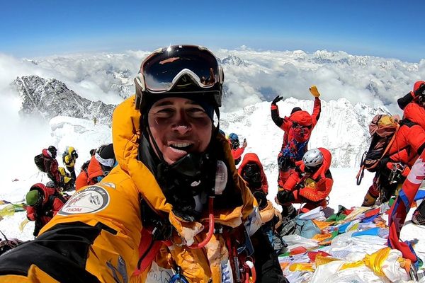 Thomas Dutheil au sommet de l'Everest, en mai 2019