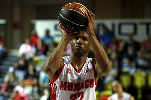 Le joueur monégasque Gerald Robinson, en avril 2018