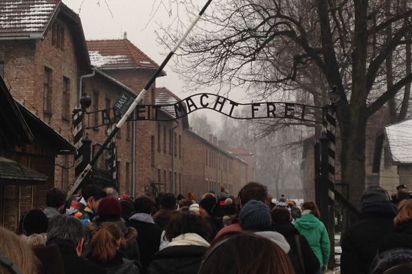 L'entrée du camp Auschwitz I