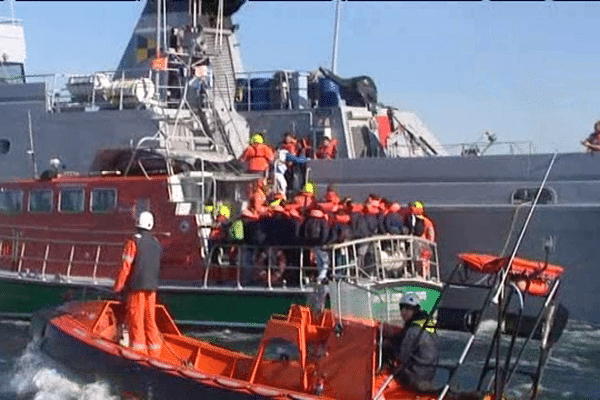 L'exercice Sarex 2015 s'est déroulé ce lundi matin à 5 miles des côtes de Ouistreham