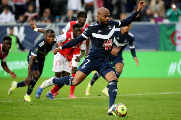 Jimmy Briand a inscrit un pénalty a la dernière minute de jeu pour les Girondins face à Reims.