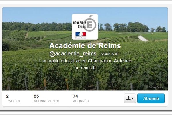 L'academie de Reims possède désormais un compte sur le célèbre réseau social.