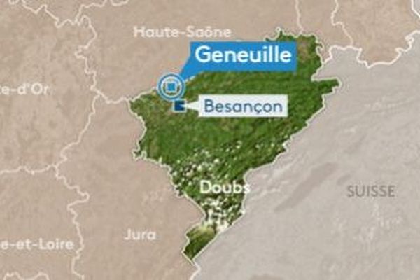 La commune de Geneuille, où un incendie a été déclaré ce mercredi 3 juillet.