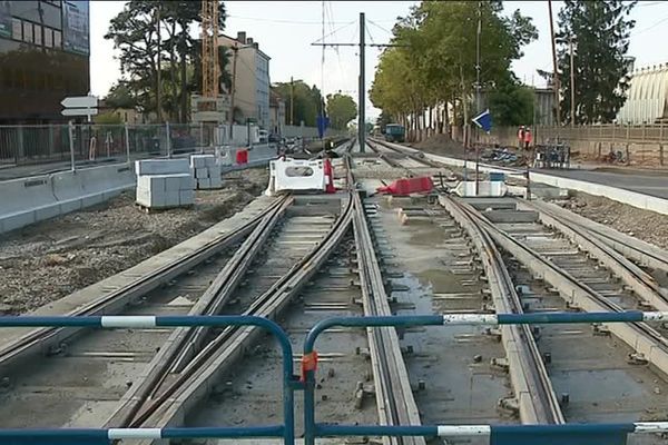 Le chantier de la future ligne de tramway T6 à Lyon