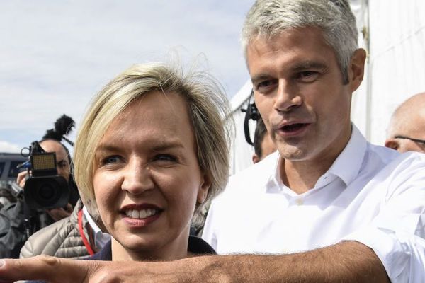 Le président des LR Laurent Wauquiez et Virginie Calmels le 3 setpembre 2017.

