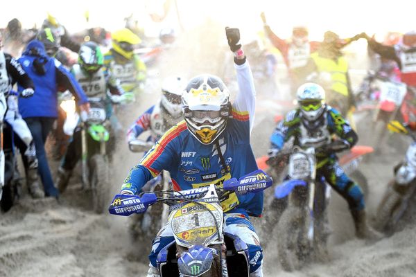 Adrien Van Beveren, vainqueur de l'édition 2015 de l'Enduropale du Touquet.