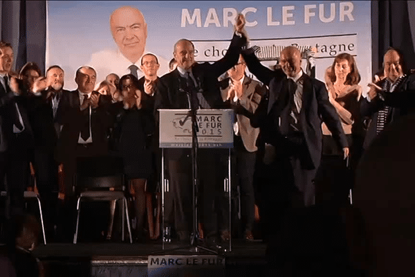 Régionales 2015 : Meeting Marc Le Fur à Châteaulin avec Alain Juppé