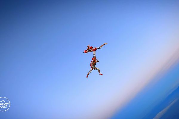 Karine Joly et Grégory Crozier, champions du monde de freefly, en vol libre