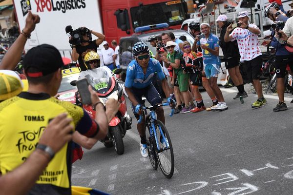 Nairo Quintana remporte la 18e étape entre Embrun et Valloire (Savoie)