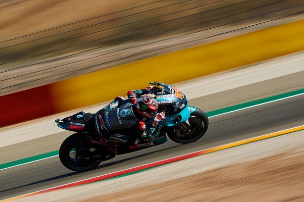 Fabio Quartararo pendant le Grand Prix d'Aragon à Alcaniz en Espagne. Le champion doit recevoir 30.000 euros de subvention municipale.