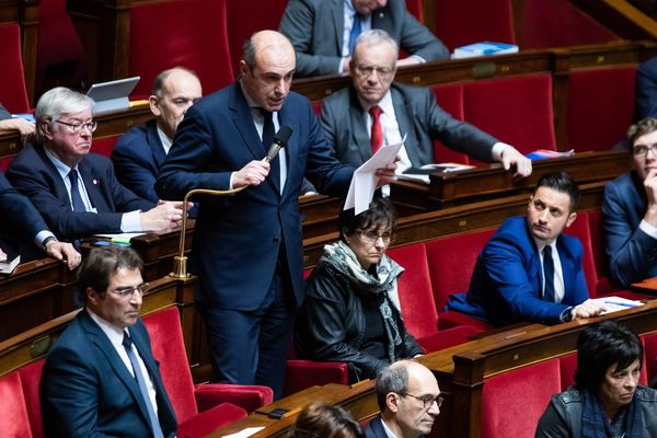 Le député LR Olivier Marleix, lors d'une séance de questions au gouvernement. 