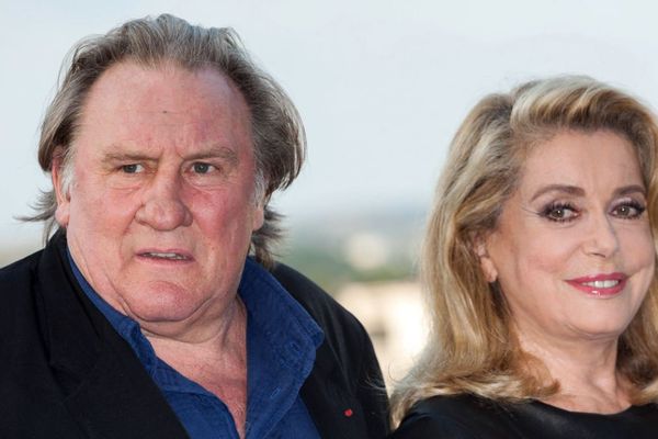 Catherine Deneuve et Gérard Depardieu au Festival du Film Francophone d'Angoulême pour présenter leur film "Bonne Pomme".