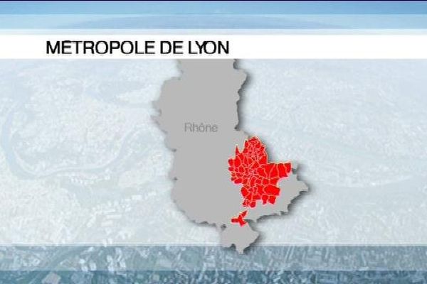 La carte au 1er janvier 2015 avec la Métropole en rouge