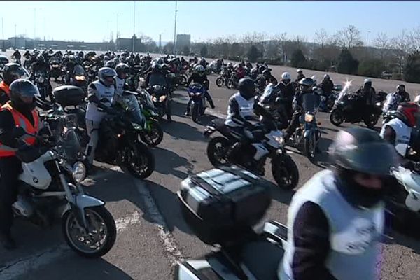 Les motards étaient nombreux au départ de Nancy