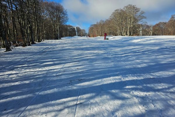 Une des pistes de la station Alti Aigoual, le 20 décembre 2024. Les skieurs n'ont pu en profiter que trois jours.