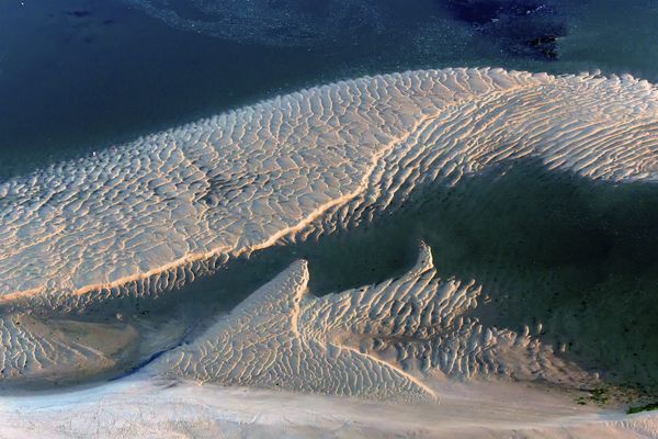 Le croisic, vue aérienne du traict du croisic 
