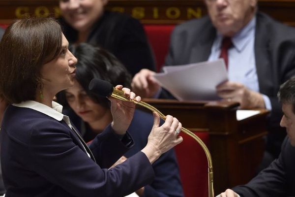 La ministre des Droits des femmes Laurence Rossignol lors d'une séance de questions au gouvernement à l'Assemblée Nationale, le 8 mars 2016.