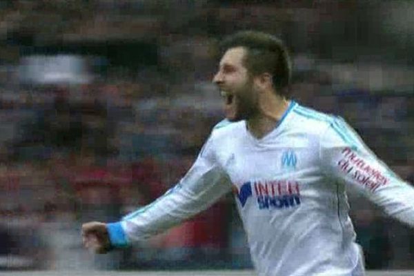 La joie de Gignac après l'égalisation de L'OM.