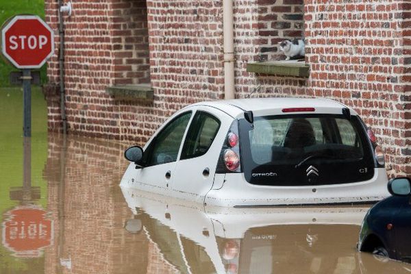 Inondations à Bruay-la-Buissière.