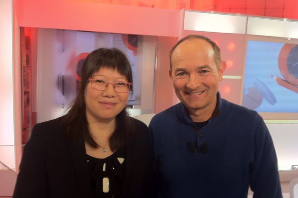 Alain Fauritte et l'une des ses invitées, Mme Fengyun Zheng,directrice de l'institut Chine Education 