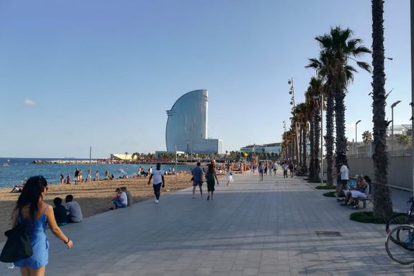 La plage de Barcelone en Catalogne