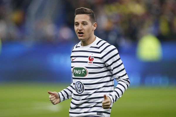 Florian Thauvin, au match amical France - Colombie au stade de France.