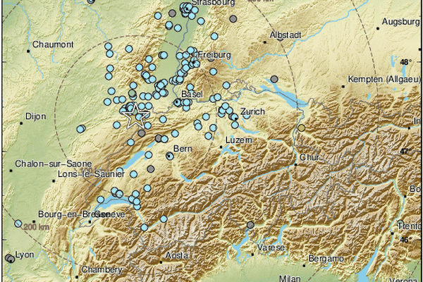 Le séisme a été ressenti en Suisse, en Franche-Comté, en Alsace.
