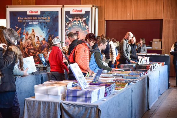 La librairie du festival BD de l'Alpe d'Huez