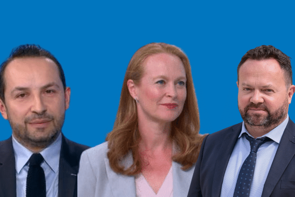 Les trois députés des Hauts-de-France candidats à des postes clés du bureau de l'Assemblée nationale: Sébastien Chenu (RN), Violette Spillebout (Ensemble), Bruno Bilde (RN). Aucun n'a été investi.