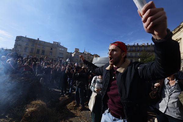 Colère des agriculteurs à Montpellier.