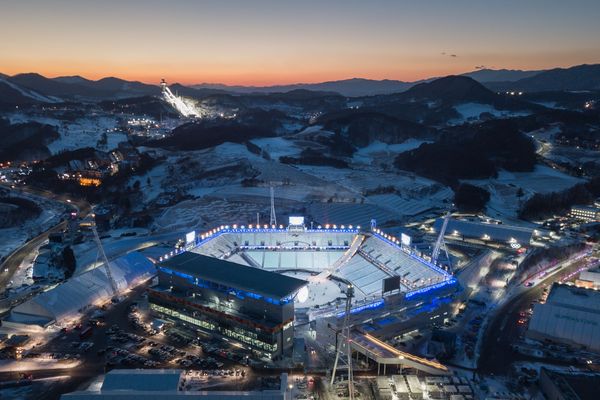 Le stade où se dérouleront les cérémonies d'ouverture et de clôture des JO de Pyeongchang.