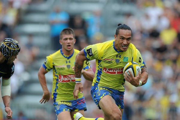 Hosea Gear sous les couleurs de l'ASM le 22 août 2015 face à La Rochelle au stade Marcel Deflandre