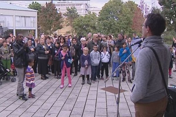 Mobilisation à Planoise ((Besançon) pour une famille Kosovar menacée d'expulsion