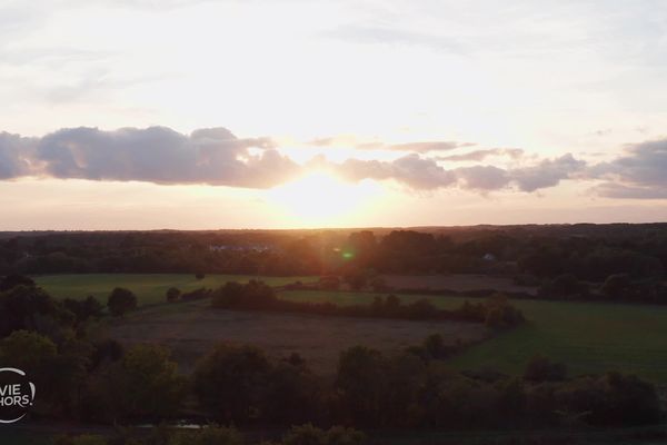 Coucher de soleil sur la Brière